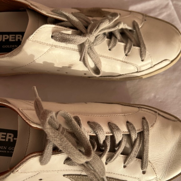 Golden Goose White and Tan Star Sneakers - Picture 12 of 15